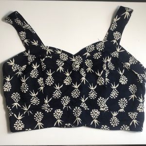 aerie Pineapple Pattern Bralette/Crop Top